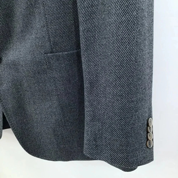 Men's Hardwick Sport Coat Blazer 48 Long Gray Stripe Wool Airwool Made in USA - Picture 6 of 14